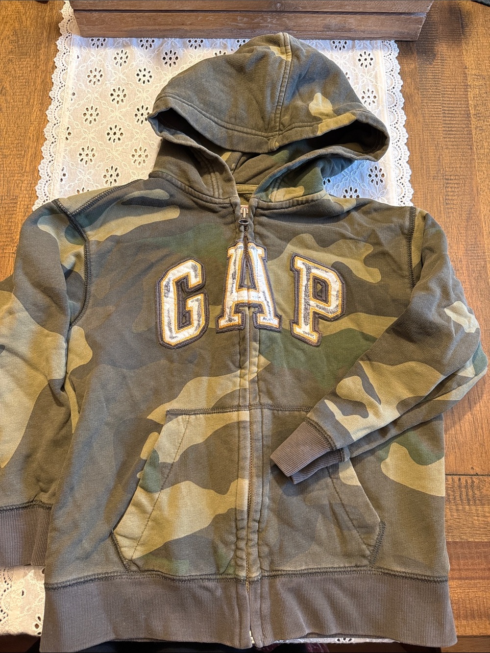 GAP Y2K 2007 full zip hoodie Camo